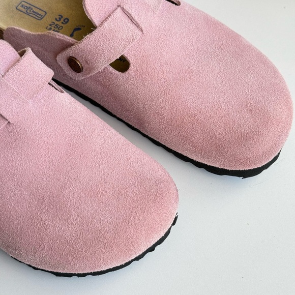 HOLD. Birkinstock Pink Suede Women's Clogs sz39 - Picture 2 of 4